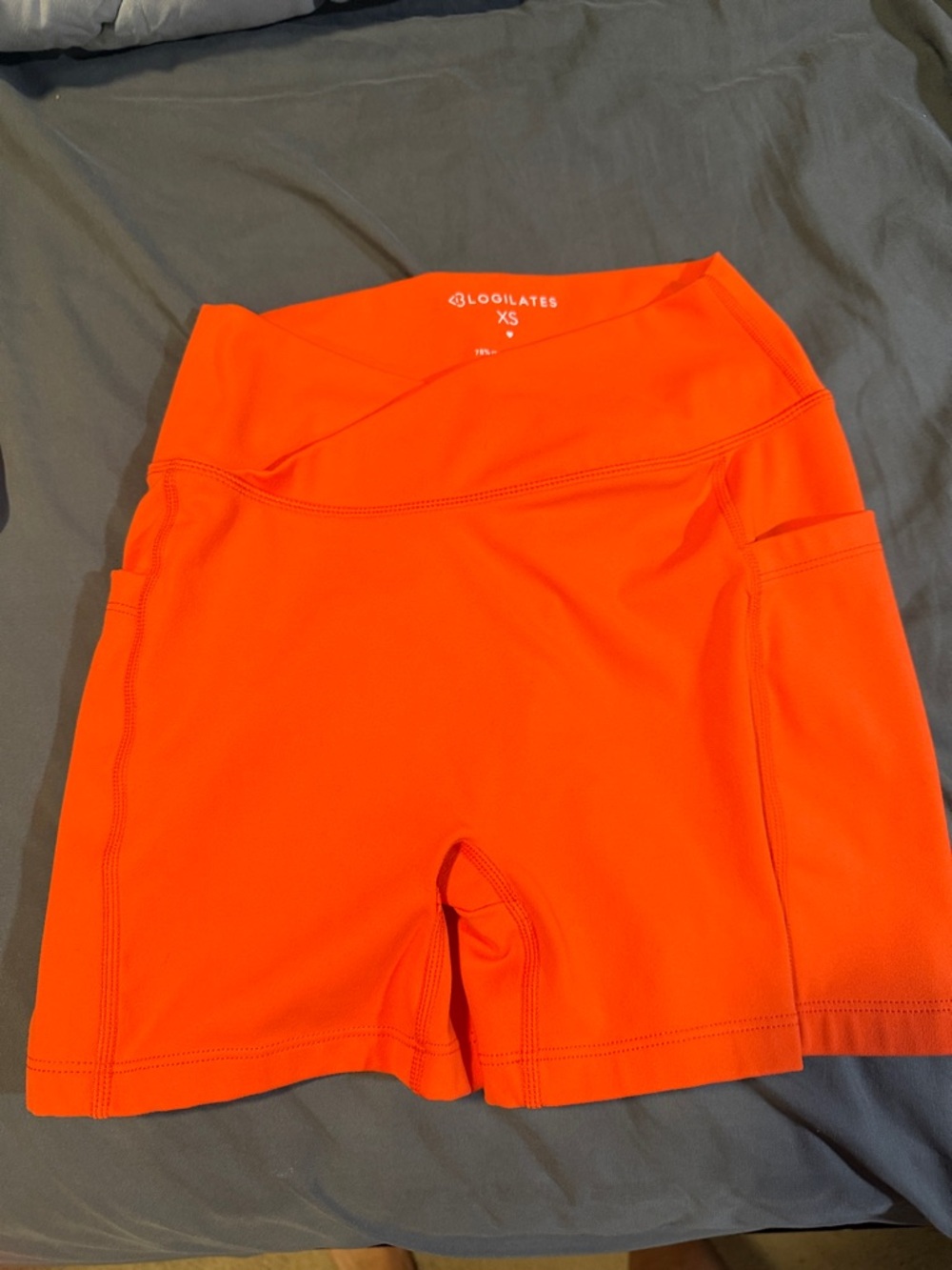 ❣️5 for $100 BLOGILATES High-Waist Bike Shorts in Bright poppy - XS